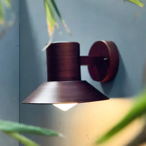 Dyberg Larsen Venice Buitenwandlamp, Koper, Ø 20 cm