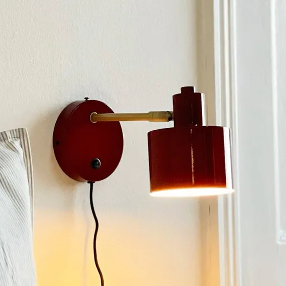 Dyberg Larsen wandlamp Ocean, donkerrood, 30 cm