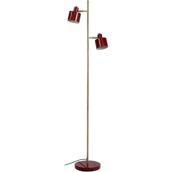 Dyberg Larsen vloerlamp Ocean, donkerrood, 160 cm, 2-lamps