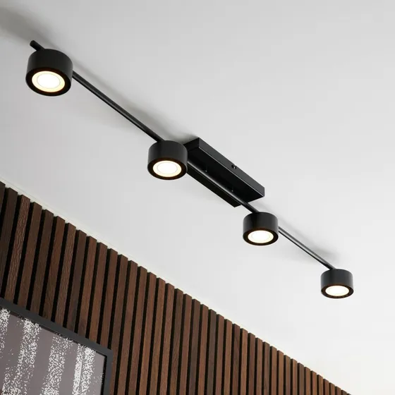 Nordlux Clyde Design Plafondlamp 4-lichts - Zwart
