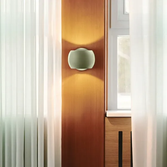 Nordlux Belir Wandlamp Dusty Green - Up/Down met stekker