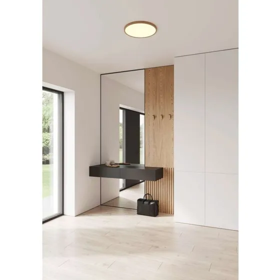 Nordlux Oja Plafonniere Hout Ø 42,4cm - Dimmabel - 22W
