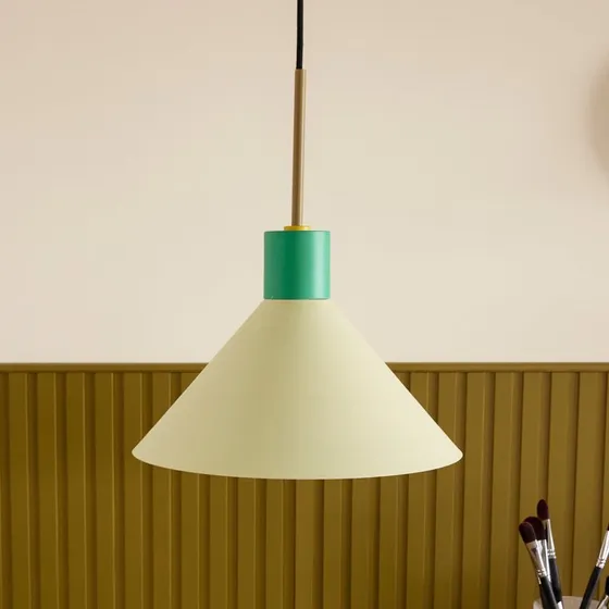Hübsch Crayon Hanglamp Ø35 - Bruin/Groen/Oranje