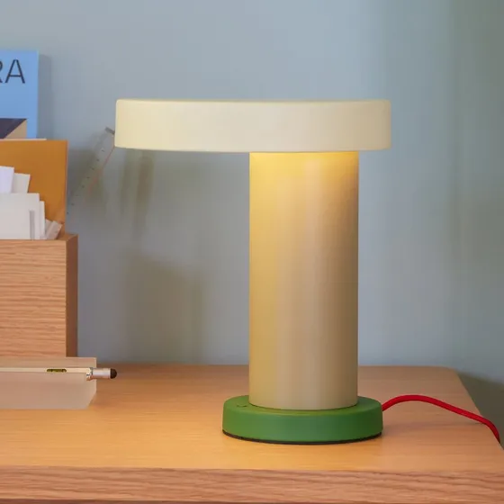Hübsch Magic LED Tafellamp - Groen/Oker/Beige - Metaal