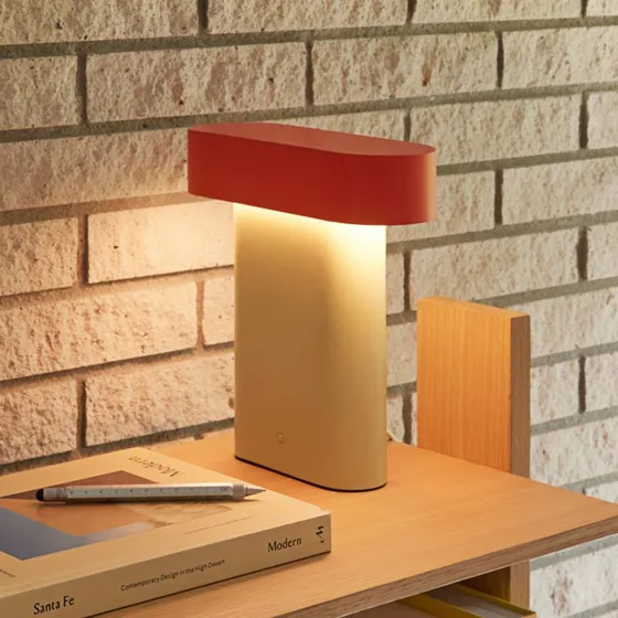 Hübsch Sleek Tafellamp - Groen/Rood - Slank Design