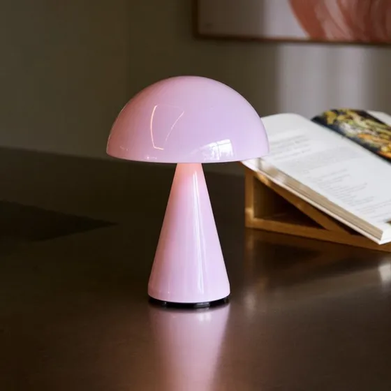 HÜBSCH Mush LED tafellamp - Roze - 15 cm