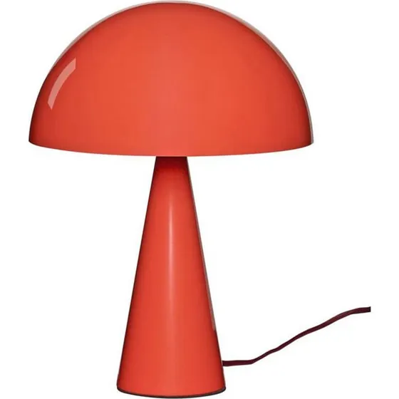 HÜBSCH Mush Mini tafellamp, lichtrood, metaal, 25 cm