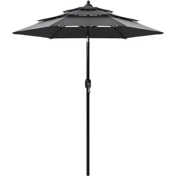 vidaXL Parasol 3-laags 2m Antraciet
