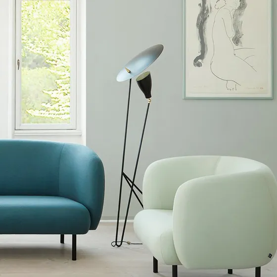 Warm Nordic Silhouette vloerlamp - Zwart - 140 cm