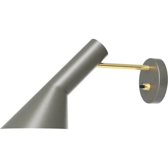Louis Poulsen AJ Wandlamp met Schakelaar - Messing/Warm Grijs