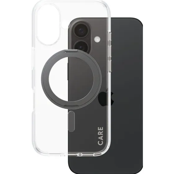 PanzerGlass CARE MagSafe Kickstand Case voor iPhone 16 - Zwart