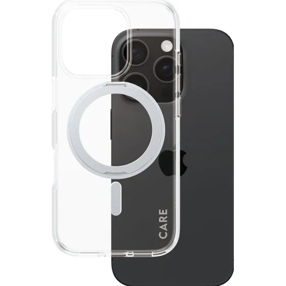 PanzerGlass CARE MagSafe Kickstand Case voor iPhone 16 Pro - Silver