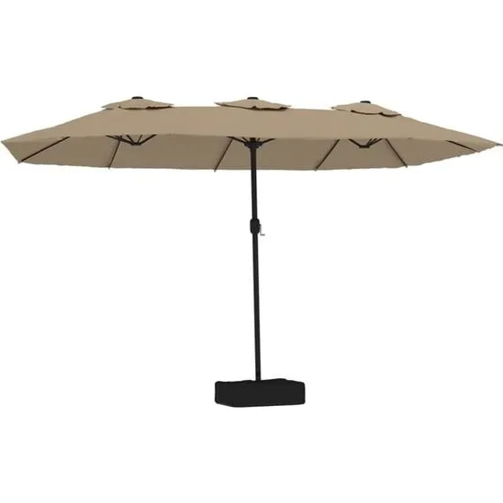 vidaXL Dubbele Parasol 449x265 cm Taupe