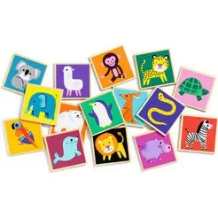 Djeco Houten Memo Spel Wilden Dieren (32 delen)