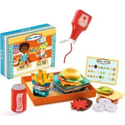 Kelly & Johnnys Burgerbar houten hamburgerset voor kinderen van 3+