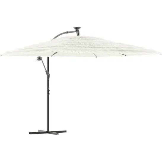 vidaXL Parasol met stalen paal 290x290x238 cm wit
