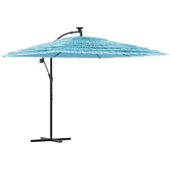 vidaXL Parasol met stalen paal 269x269x235 cm blauw