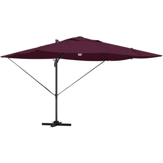 Cantilever Roma Parasol Bordeaux Rood 351 x 250 x 253 cm