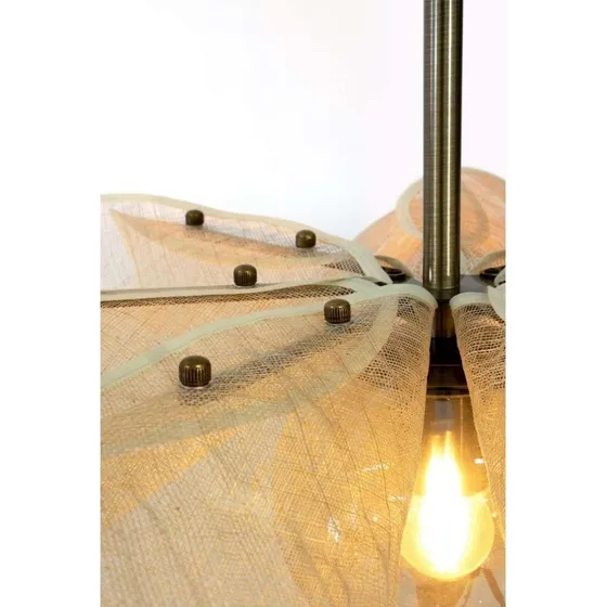 Markslöjd Styrka Hanglamp, Ø 63 cm, Messing/Beige/Bananenvezel
