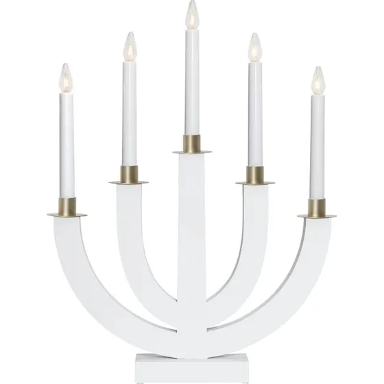 Star Trading Eli Adventskandelaar - Wit & Goud