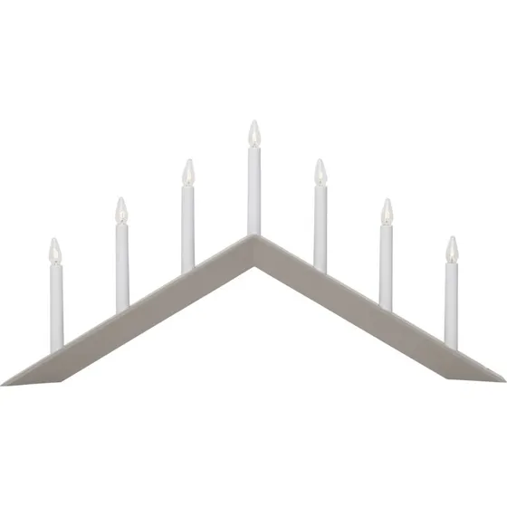 Star Trading Kandelaar Pijl 7-vlam Grijs/Beige 36 cm