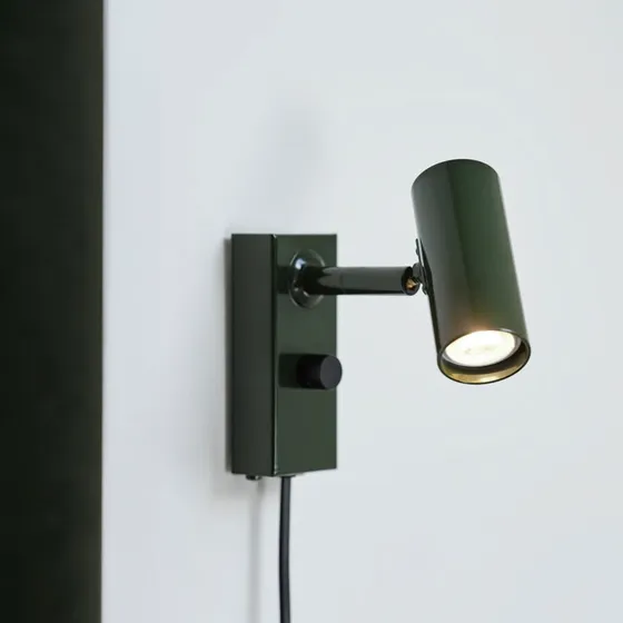 Belid Cato wandlamp bosgroen/zwart - 15 cm - Dimbaar