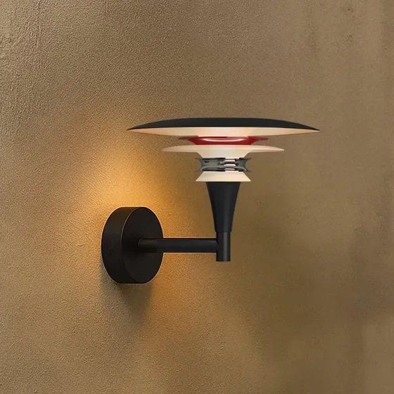 Belid Diablo Wandlamp - Zwart/Rood - Ø 20 cm