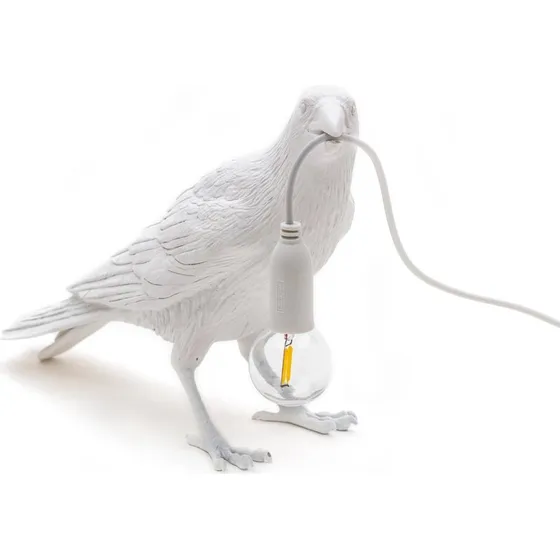 Seletti Bird Lamp Waiting Tafellamp Wit