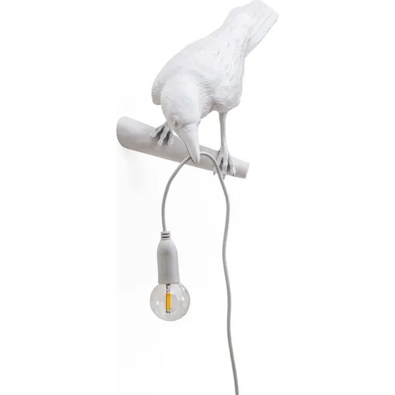 Seletti Bird Lamp Wandlamp Wit - Looking Left
