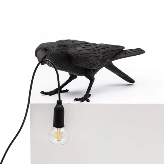 Seletti Bird Lamp Tafellamp - Zwart