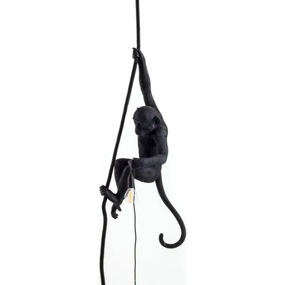 Seletti Monkey With Rope Buiten Hanglamp - Zwart