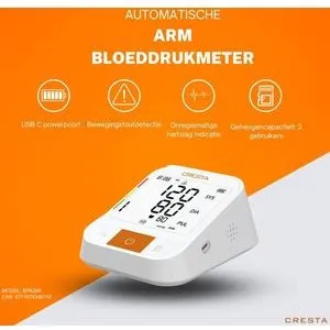 Cresta BPA350 Bovenarm Bloeddrukmeter - Klinisch gevalideerd