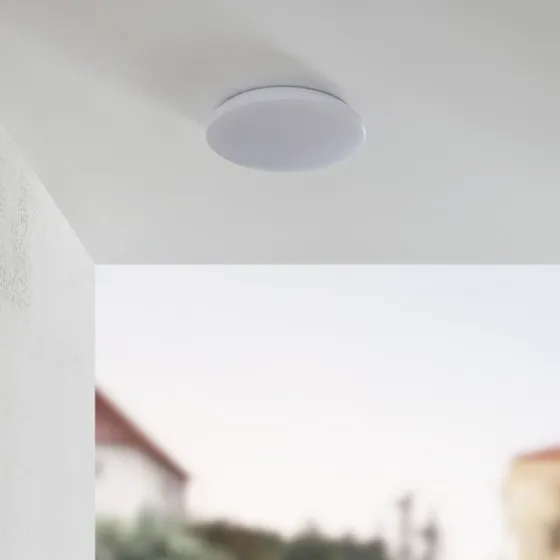 Lindby Doki LED Plafondlamp 4000K Ø34 IP44 Wit