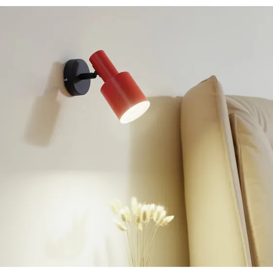 Lindby Ovelia Wandlamp - Oranje/Zwart - Metaal