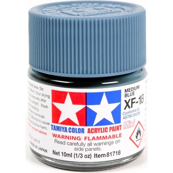 Tamiya XF-18 Mini Medium Blue 10 ml