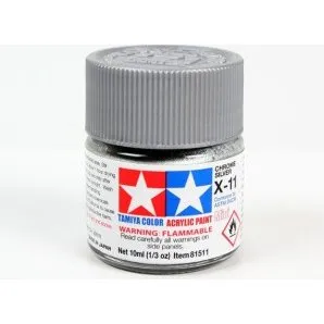 Tamiya X-11 Chroom Zilver 23 ml Acrylverf