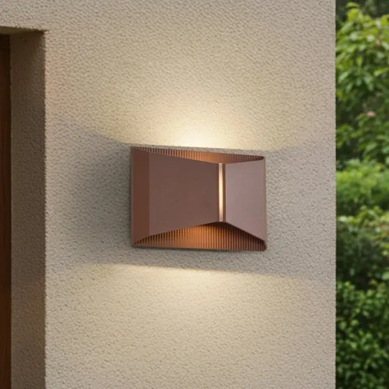 Lindby Anlira LED Buitenwandlamp - Bruin - Up & Down - IP65