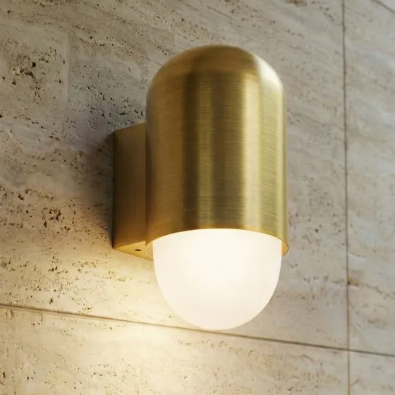 Lindby Pilva Buitenwandlamp - Messing - IP44 - E27