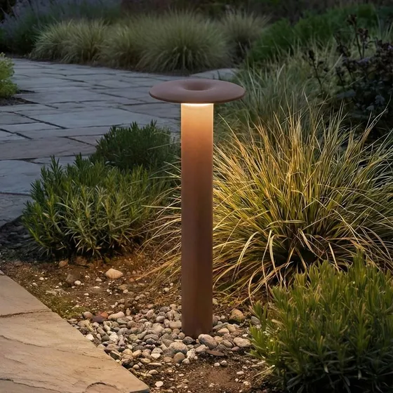 Lucande Haloa LED tuinpadverlichting - Bruin/Roest - 50 cm
