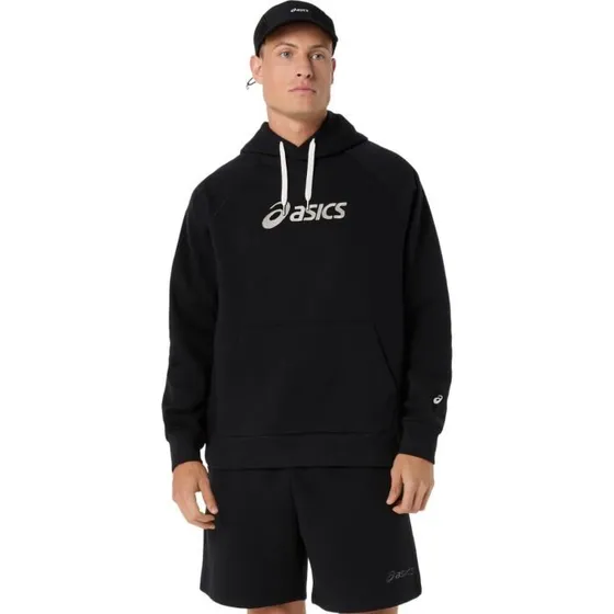 ASICS Logo Fleece Pullover Hoodie Zwart Heren