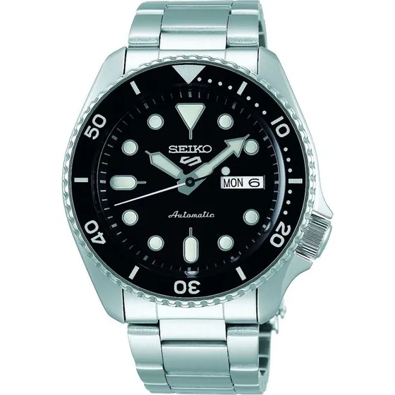 Seiko 5 Sports SRPD55K1 herenhorloge, automatisch, zilver