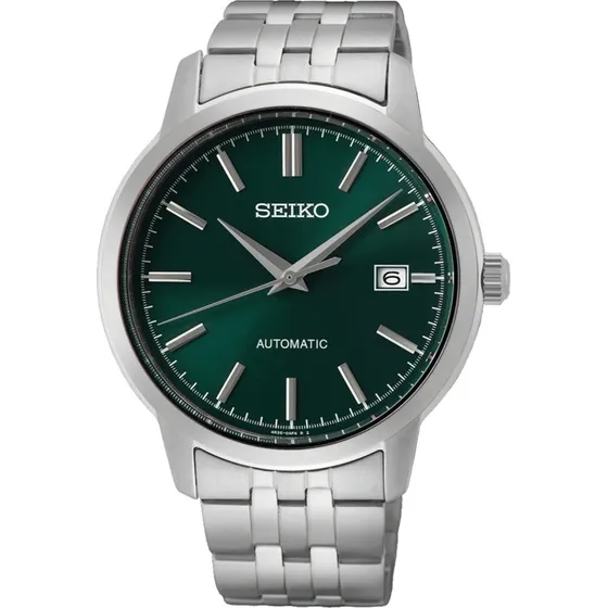 Seiko SRPH89K1 Basic groen automatisch herenhorloge 41,2 mm