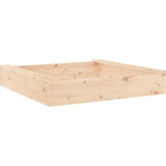 vidaXL Zandbak vierkant met bankjes massief grenenhout