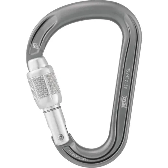 Petzl Attache Screw Lock Gris - HMS Karabijnhaak