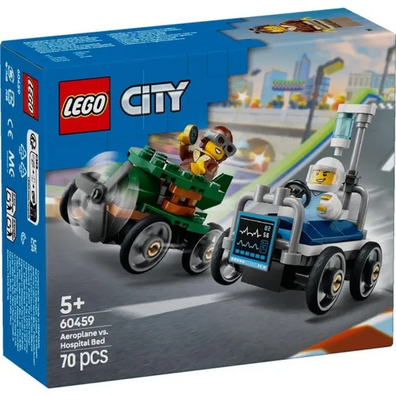 LEGO City 60459 Raceautopakket Vliegtuig vs Ziekenhuisbed