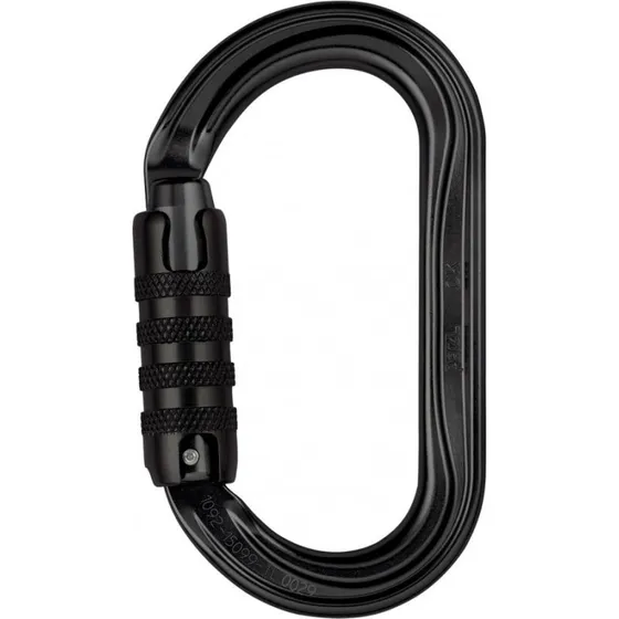 Petzl OK Triact-Lock Zwart, Ovale Karabiner