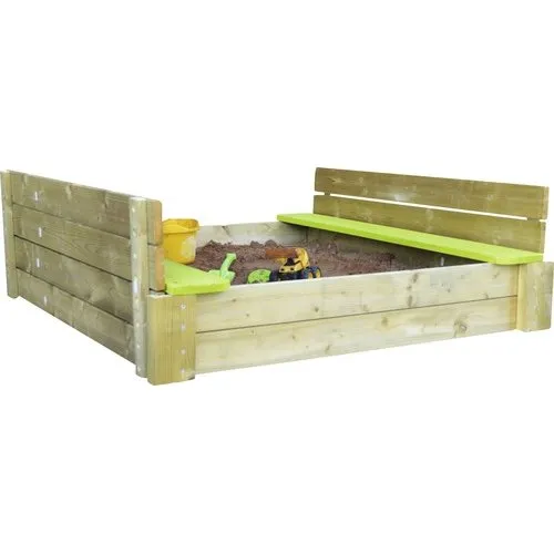 Wendi Toys Houten Zandbak met Deksel 117x117x39 cm