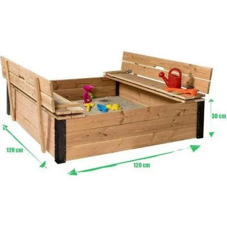 Douglas Zandbak Roy 120x120x30 cm met deksel/zitbank