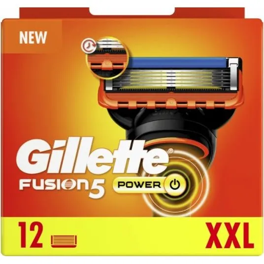 Gillette Fusion5 Power Scheermesjes voor Mannen - 12 stuks