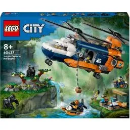 LEGO City 60437 Helikopter bij de basis - Jungleonderzoekers